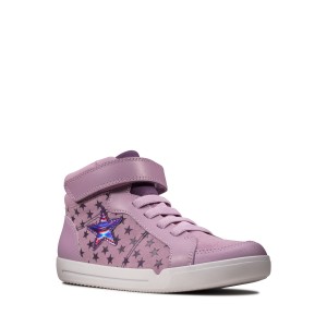 CLARKS - EMERY BEAT TODDLER LAVENDER SUEDE